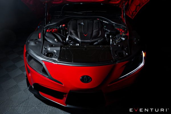 Alternative view of Eventuri Toyota A90 Supra Black Carbon Headlamp Duct