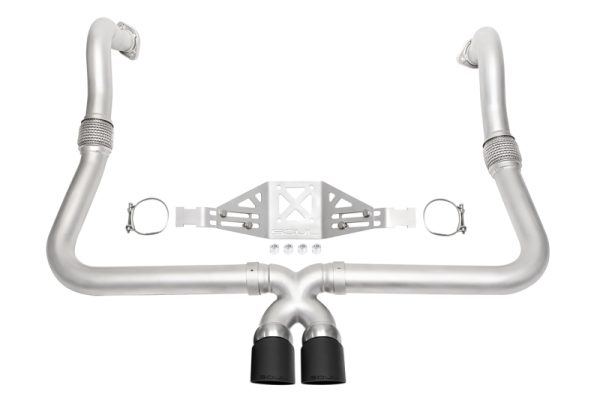 SOUL 17+ Porsche 718 Cayman / Boxster Performance Exhaust - Manual - Slash Cut Satin Black Tips