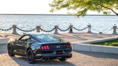 Alternative view of Corsa 15-16 Ford Mustang GT 5.0 3in Cat Back Exhaust Black Quad Tips (Xtreme)