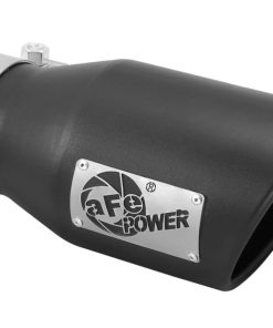 aFe Power Gas Exhaust Tip Black- 3 in In x 4.5 out X 9 in Long Bolt On (Black)