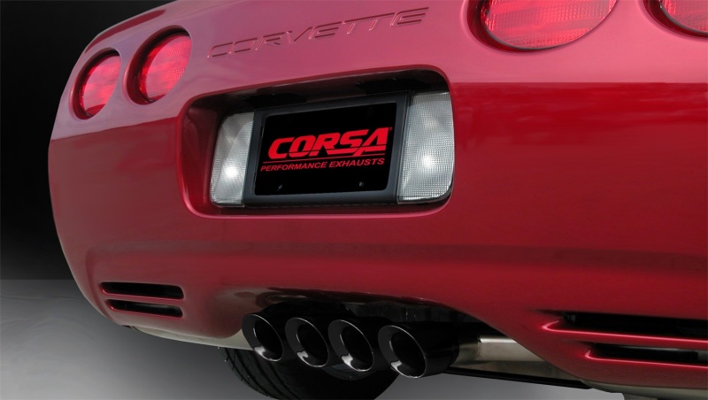 Corsa 97-04 Chevrolet Corvette C5 Z06 5.7L V8 Black Sport Axle-Back Exhaust - Image 3