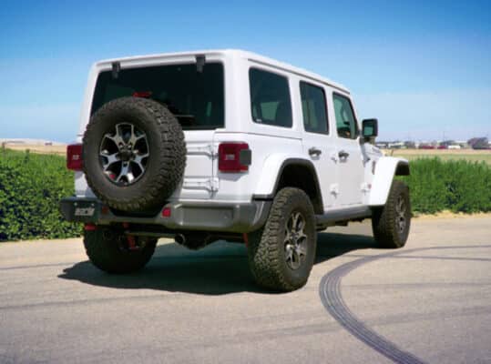 Alternative view of Borla 18-19 Jeep Wrangler JL/JLU 2.0L 4Cyl 2DR/4DR Axle Back Exhaust ATAK w/ 2.5in Tips - Black