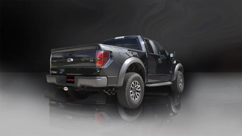 Corsa 11-14 Ford F-150 Raptor 6.2L V8 145in Wheelbase Black Xtreme Cat-Back Exhaust - Image 2