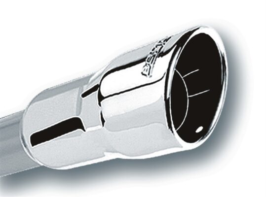 Alternative view of Borla 3in Inlet 4.25in Round Rolled Angle Cut x 4in Long Universal Exhaust Tips