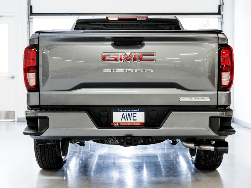 AWE Tuning 4th Gen GM 1500 5.3L 0FG Catback Dual Side Exit (Flat Bumper) - Diamond Tips - Image 2