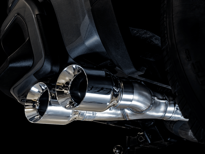 AWE Tuning 4th Gen GM 1500 5.3L 0FG Catback Dual Side Exit (Flat Bumper) - Chrome Tips - Image 7