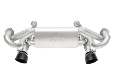 SOUL 2020+ Porsche 718 GT4 / Spyder / GTS 4.0L Valved Exhaust - Ceramic Black Slash Tips - No VC
