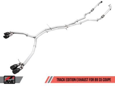 Alternative view of AWE Tuning Audi B9 S5 Coupe 3.0T Track Edition Exhaust - Diamond Black Tips (90mm)