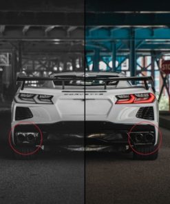 Alternative view of Corsa 20-21 Chevrolet Corvette Black Out Heat Protection Shields