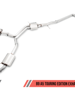 AWE Tuning Audi B9 A5 Touring Edition Exhaust Dual Outlet - Chrome Silver Tips (Includes DP)