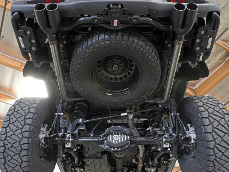 aFe Vulcan Series 3in 304SS DPF-Back 21 Jeep Gladiator V6-3.0L (td) Dual Black Tip - Image 3
