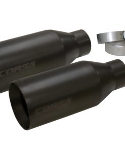 Corsa 2017 Ford F-150 Raptor 3in Inlet / 5in Outlet Black Cerakote Tip Kit (For Corsa Exhaust Only)