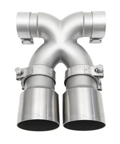 SOUL 17+ Porsche 718 Cayman / Boxster Bolt-On X-Pipe w/ Tips - Straight Cut Brushed Finish Tips