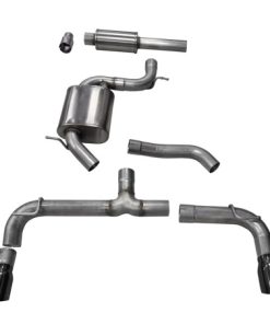 Corsa 14-15 Volkswagen GTI Mk7 Black Sport 3.0in Cat-Back Dual Rear Exit with Single Pro-Series Tips