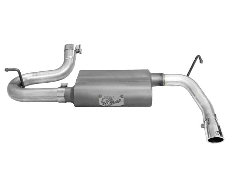 aFe Scorpion 2-1/2in Alum Steel Axle-Back Exhaust w/Polished Tip 07-18 Jeep Wrangler JK V6-3.6/3.8L - Image 2