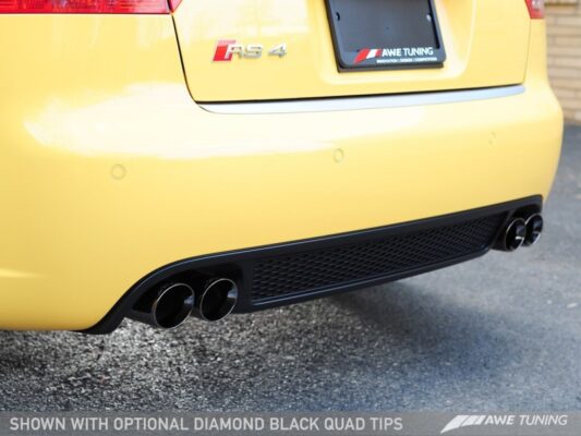 Alternative view of AWE Tuning Audi B7 RS4 Touring Edition Exhaust - Diamond Black Tips