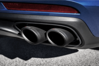 Alternative view of Akrapovic 17-18 Porsche Panamera Turbo Tail Pipe Set (Carbon)