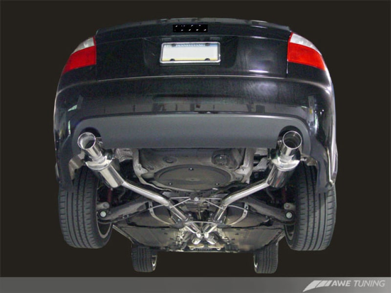 AWE Tuning Audi B6 A4 3.0L Touring Edition Exhaust - Polished Silver Tips - Image 2
