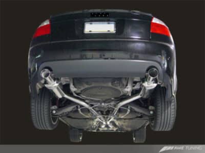 Alternative view of AWE Tuning Audi B6 A4 3.0L Track Edition Exhaust - Polished Silver Tips