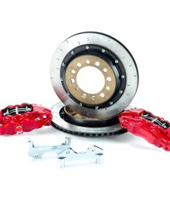Alcon 07+ Jeep JK w/ 6x5.5in Hub 355x22mm Rotor 4-Piston Red Calipers Rear Brake Upgrade Kit