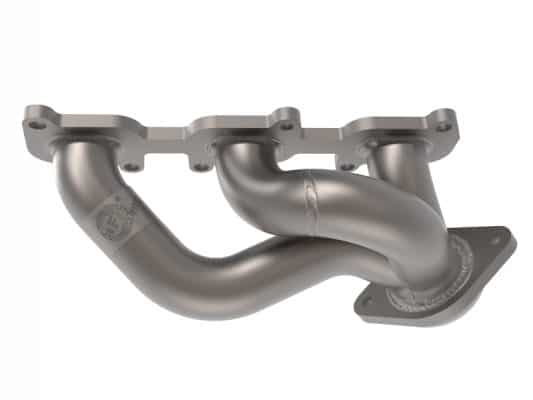 Alternative view of aFe Twisted Steel Shorty Header 11-17 Ford Mustang V6-3.7L - Titanium Coat Finish