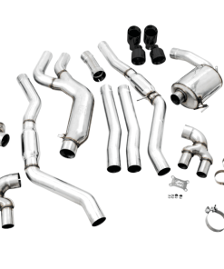 Alternative view of AWE Tuning 2019+ BMW M340i (G20) Resonated Touring Edition Exhaust - Quad Diamond Black Tips