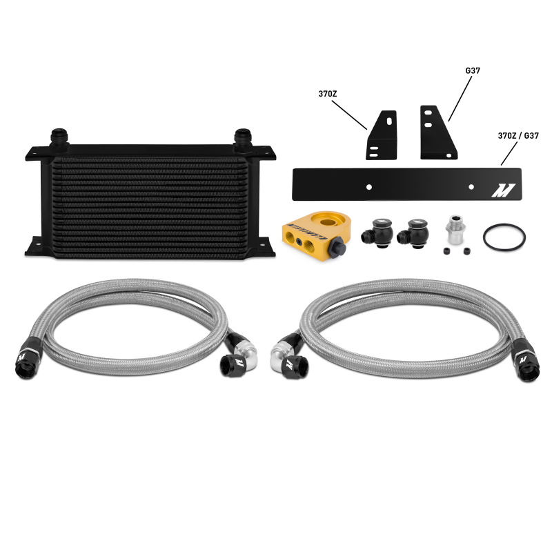 Mishimoto 09-12 Nissan 370Z / 08-12 Infiniti G37 (Coupe Only) Thermostatic Oil Cooler Kit - Black - Image 2