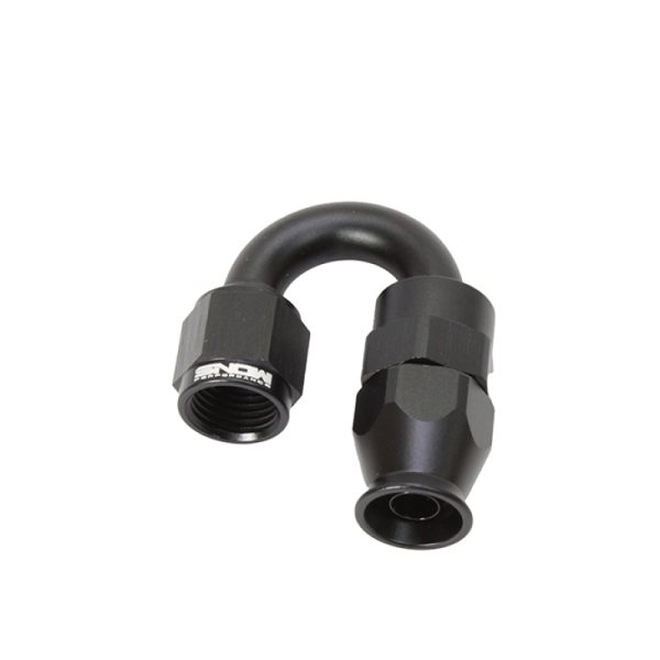 Alternative view of Snow -6AN 180 Degree PTFE Hose End (Black)