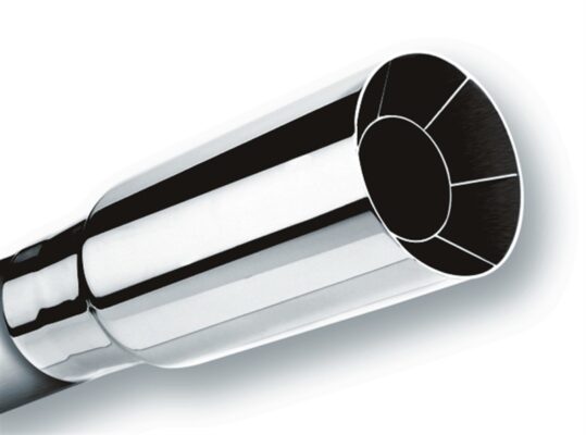 Alternative view of Borla Universal Polished Tip Single Round Intercooled (inlet 2in. Outlet 2 1/2in) *NO Returns*