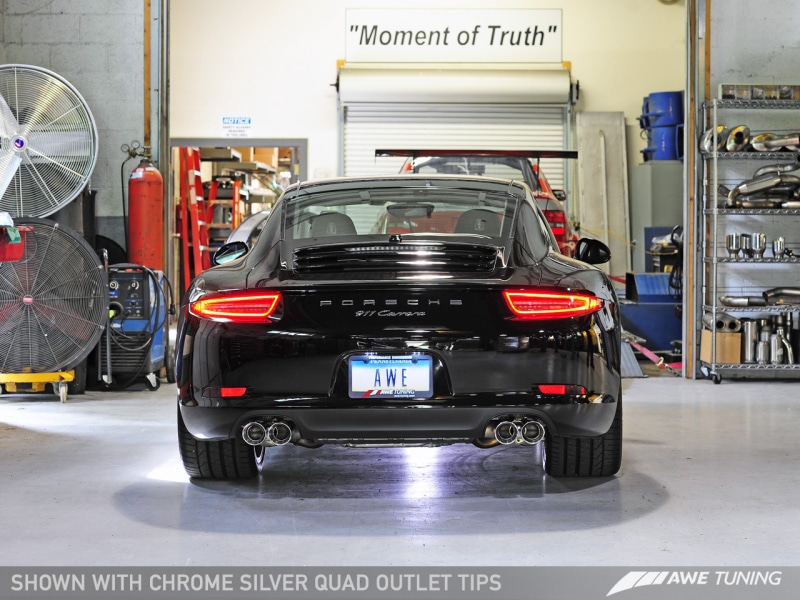 AWE Tuning Porsche 991 SwitchPath Exhaust for PSE Cars Chrome Silver Tips - Image 6
