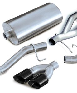 Corsa 02-06 Cadillac Escalade 6.0L V8 3in Cat-Back Single Side w Twin 4in Black Pro-Series Tips