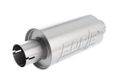 Alternative view of Borla Universal Pro-XS Round S-Type 2.5in Inlet/Outlet Center/Center Notched Muffler