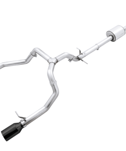 AWE Tuning 4th Gen GM 1500 5.3L 0FG Catback Split Rear Exit (Flat Bumper) - Quad Diamond Tips