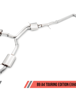 AWE Tuning Audi B9 A4 Touring Edition Exhaust Dual Outlet - Chrome Silver Tips (Includes DP)