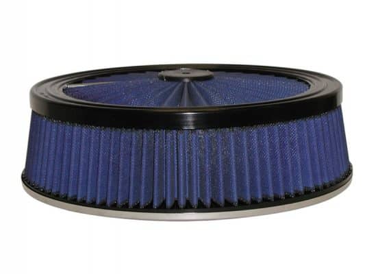 aFe MagnumFLOW Air Filters Round Racing P5R A/F TOP Racer 14D x 4H (Blk/Blue)