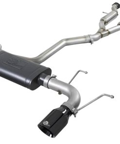 aFe Large Bore HD 3in 304 SS Cat-Back Exhaust w/ Black Tips 14-19 Jeep Grand Cherokee (WK2) V6-3.6L