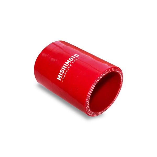 Alternative view of Mishimoto 2.75in. Straight Coupler - Red
