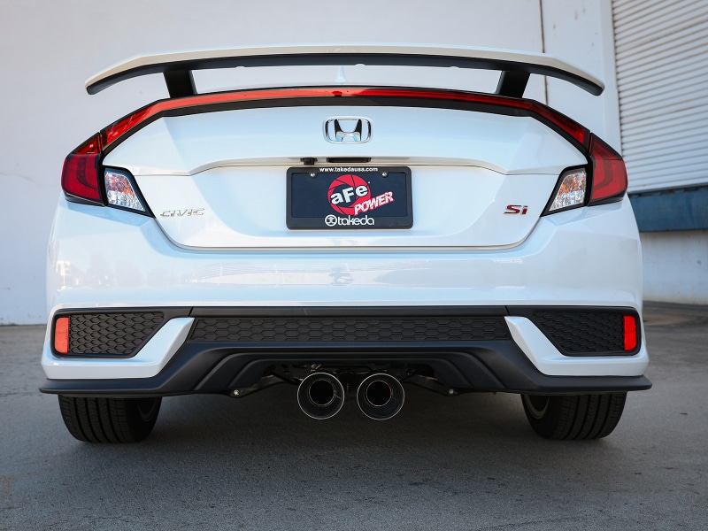 aFe Takeda 2.5in 304SS Cat-Back Exhaust System 17-20 Honda Civic SI Coupe L4-1.5L (t) - Polished Tip - Image 5