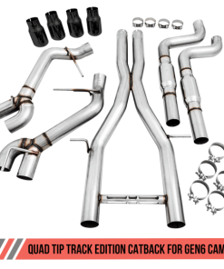 AWE Tuning 16-19 Chevy Camaro SS Resonated Cat-Back Exhaust -Track Edition (Quad Diamond Black Tips)