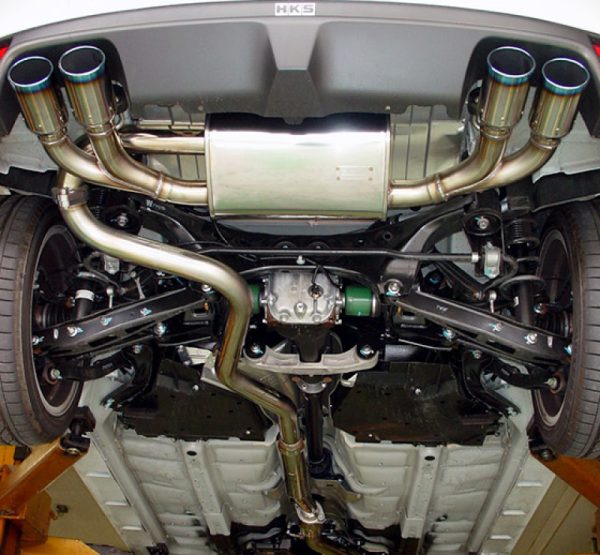 Alternative view of HKS 2008 STi 65mm Stainless Steel Mid-Pipe (only compatible w/ hks31021-AF012 or Stock Muffler)