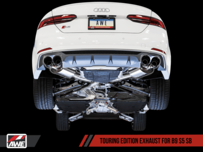 Alternative view of AWE Tuning Audi B9 S5 Sportback Touring Edition Exhaust - Non-Resonated (Black 90mm Tips)