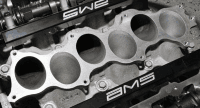 Alternative view of AMS Performance 2009+ Nissan GT-R R35 Alpha Carbon Intake Manfiold Upper to Lower Billet Gasket