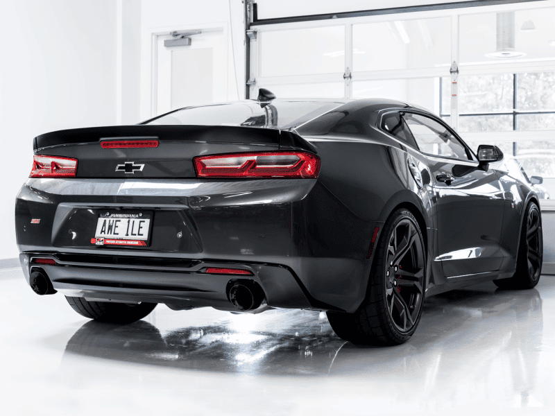 AWE Tuning 16-19 Chevrolet Camaro SS Axle-back Exhaust - Touring Edition (Diamond Black Tips) - Image 4