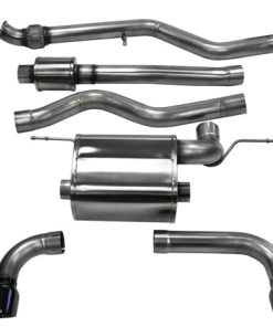 Corsa 12-14 BMW 335i Sedan RWD F30 3in Black Touring Dual Rear Single 3.5in Tip Cat-Back Exhaust