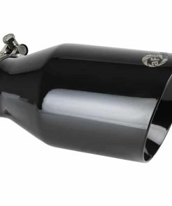 aFe MACH Force-Xp 409 SS Clamp-On Exhaust Tip 2.5in. Inlet / 4.5in. Outlet / 9in. L - Black
