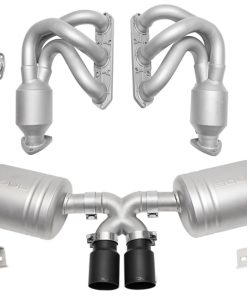 SOUL 00-04 Porsche 986 Boxster Street Exhaust Package - Straight Cut Satin Black Tips