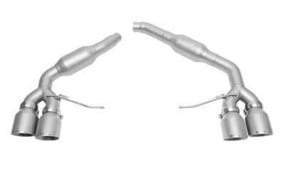 SOUL 14+ Porsche Macan 3.0 / 3.6T Resonated Muffler Bypass Exhaust - 4in Slash Cut Sig Satin Tips