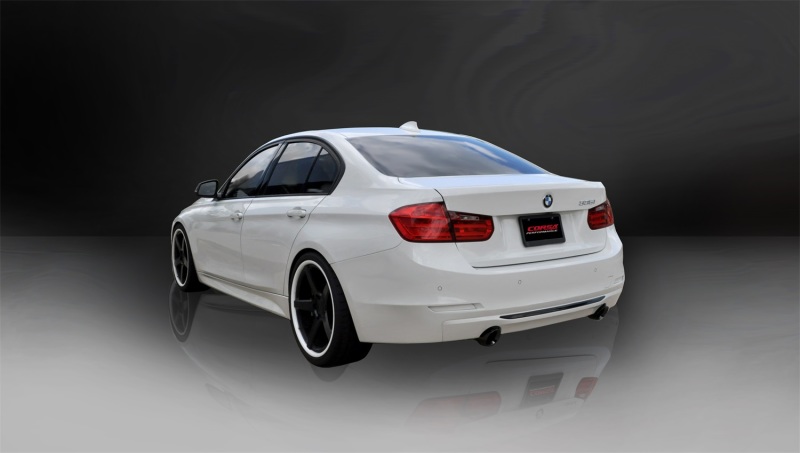 Corsa 12-14 BMW 335i Sedan RWD F30 3in Black Touring Dual Rear Single 3.5in Tip Cat-Back Exhaust - Image 4