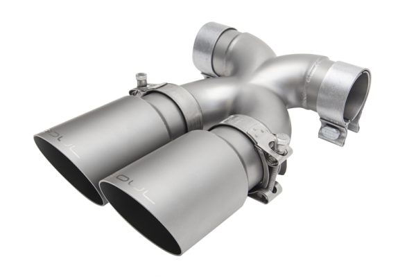 SOUL 13-16 Porsche 987.2 / 981 Cayman / Boxster Bolt-On X-Pipe w/ Tips - Slash Cut Sig Satin Tips