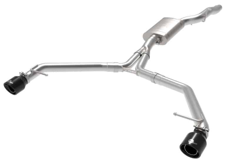 afe MACH Force-Xp 13-16 Audi Allroad L4 SS Axle-Back Exhaust w/ Black Tips - Image 2